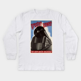 Greater Power USA Vintage Poster 1938 Kids Long Sleeve T-Shirt